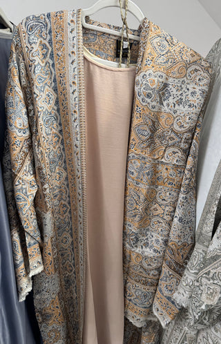 Aleena’s Premium Pashmina Abaya Collection- 4 piece set with slip dress, hijab and belt