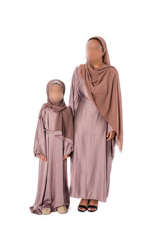 Afsana’s Satin Closed Abaya Collection- Mauve
