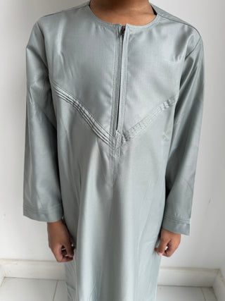 Essam’s Omani Lux Thobe Collection - Premium Quality Thobe for Men and Boys- Sage Green