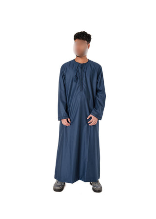 Adam’s Omani Lux Mens Thobe Collection- Navy Blue