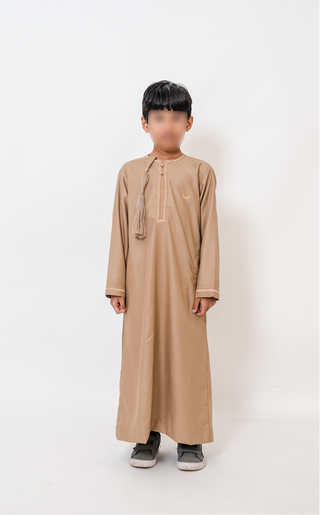 Adam’s Omani Lux Boys Thobe Collection- Sand