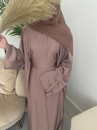 Afsana’s Satin Closed Abaya Collection- Mauve