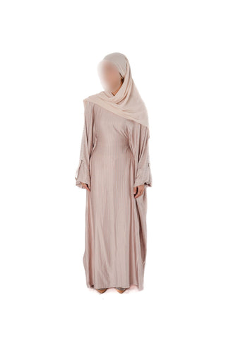 Afsana’s Satin Closed Abaya Collection- Champagne