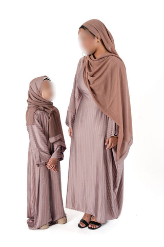 Afsana’s Satin Closed Abaya Collection- Mauve