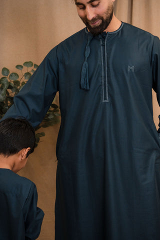 Adam’s Omani Lux Mens Thobe Collection- Teal