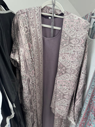 Aleena’s Premium Pashmina Abaya Collection- 4 piece set with slip dress, hijab and belt