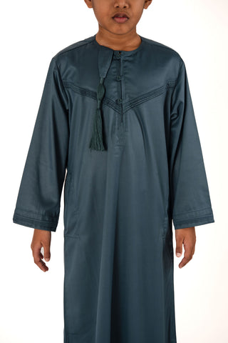 Murad’s Emirati Lux Boys Thobe Collection- Forest Green