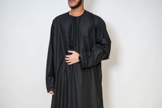 Adam’s Omani Lux Mens Thobe Collection- Black