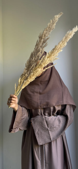 Khadija’s Butterfly Abaya Collection- Mocha Brown