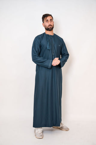 Adam’s Omani Lux Mens Thobe Collection- Teal