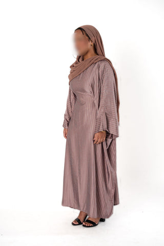 Afsana’s Satin Closed Abaya Collection- Mauve
