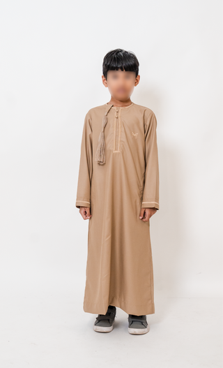 Adam’s Omani Lux Boys Thobe Collection- Sand