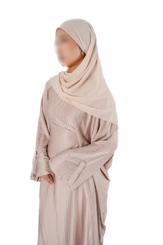 Afsana’s Satin Closed Abaya Collection- Champagne
