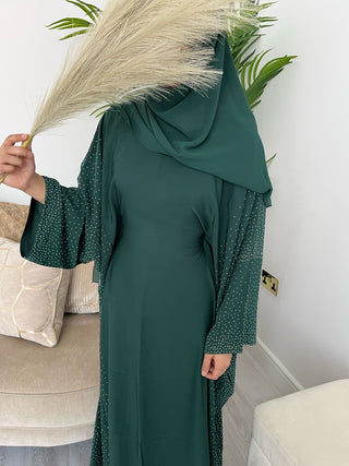 Sabreen’s Nida Batwing Abaya Collection- Emerald Green