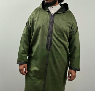 Suede Hooded Winter Morrocan Djellabas