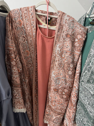 Aleena’s Premium Pashmina Abaya Collection- 4 piece set with slip dress, hijab and belt