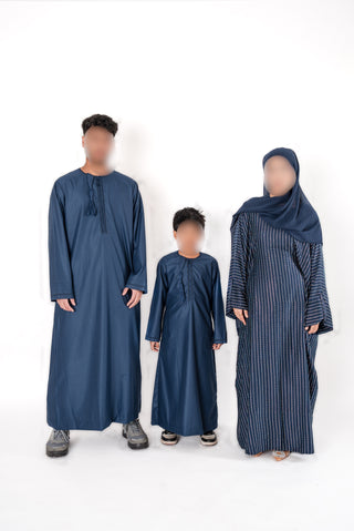Adam’s Omani Lux Mens Thobe Collection- Navy Blue