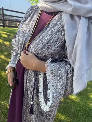 Aleena’s Premium Pashmina Abaya Collection- 4 piece set with slip dress, hijab and belt
