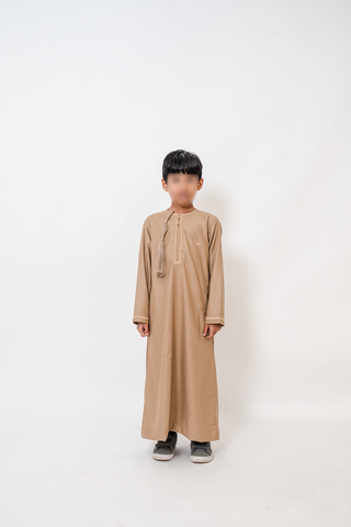 Adam’s Omani Lux Boys Thobe Collection- Sand