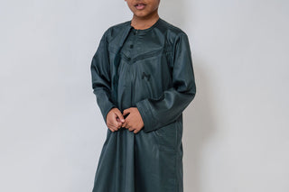 Murad’s Emirati Lux Boys Thobe Collection- Forest Green