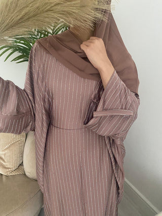 Afsana’s Satin Closed Abaya Collection- Mauve