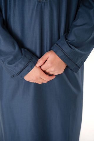 Adam’s Omani Lux Mens Thobe Collection- Navy Blue