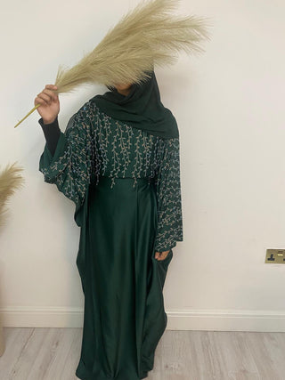 Jubeida’s Satin Batwing Abaya Collection- 3 piece set