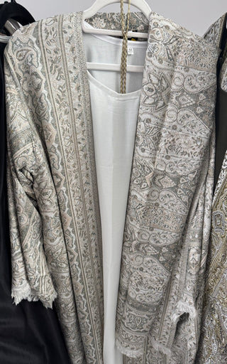Aleena’s Premium Pashmina Abaya Collection- 4 piece set with slip dress, hijab and belt