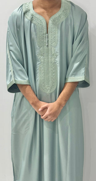 Samee’s Collection- Mens Moroccan thobe- Sage Green