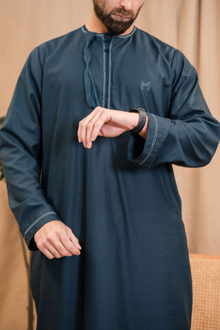 Adam’s Omani Lux Mens Thobe Collection- Teal