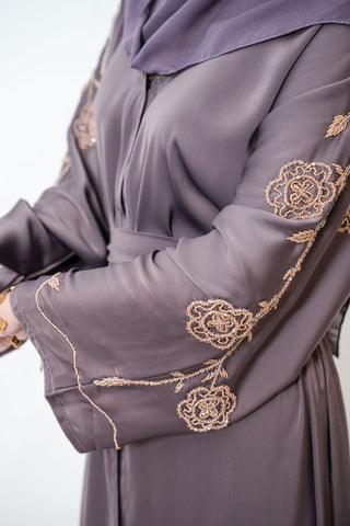 Milly's Embroided Abaya Collection- Mauve