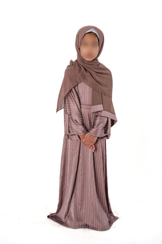 Afsana’s Satin Closed Abaya Collection- Mauve