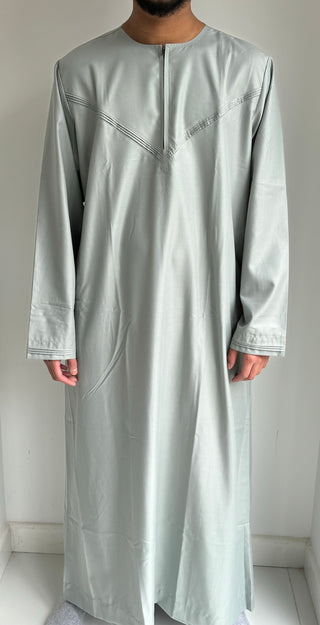 Essam’s Omani Lux Thobe Collection - Premium Quality Thobe for Men and Boys- Sage Green