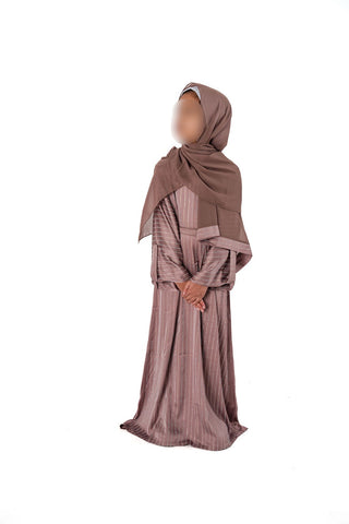Afsana’s Satin Closed Abaya Collection- Mauve