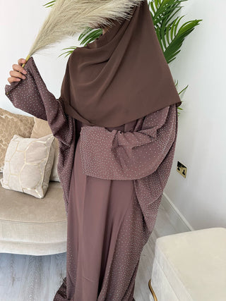 Sabreen’s Nida Batwing Abaya Collection- Chocolate Brown