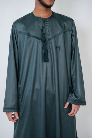 Murad’s Emirati Lux Men’sThobe Collection- Forest Green