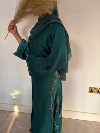 Mayesha’s Vanilla Silk Abaya Collection-3 piece set