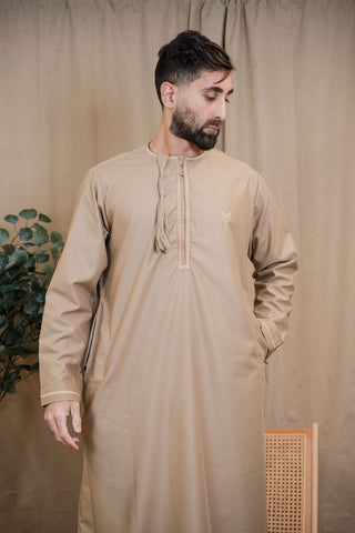 Adam’s Omani Lux Mens Thobe Collection- Sand