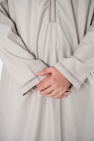 Adam’s Omani Lux Mens Thobe Collection- Taupe