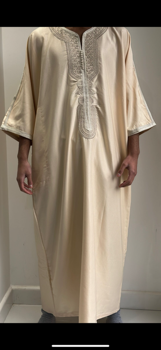 Enam’s Collection- Mens Moroccan thobe-Nude
