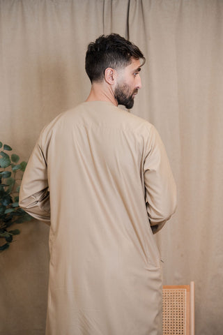 Adam’s Omani Lux Mens Thobe Collection- Sand
