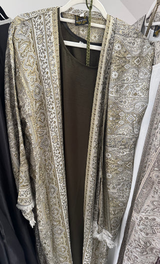 Aleena’s Premium Pashmina Abaya Collection- 4 piece set with slip dress, hijab and belt