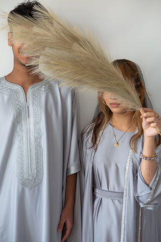 Samee’s Collection- Mens Moroccan thobe- Grey