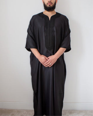 Samee’s Collection- Mens Moroccan thobe- Black