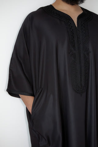 Samee’s Collection- Mens Moroccan thobe- Black