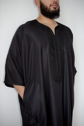 Samee’s Collection- Mens Moroccan thobe- Black